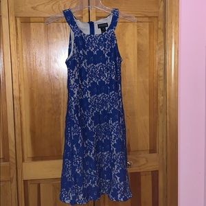 Blue Lace Cocktail Dress